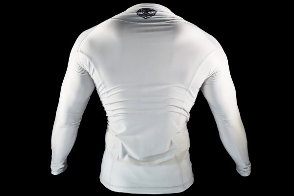 Photo3: BULL TERRIER Rash Guard TRADITIONAL Long Sleeve Off White (3)