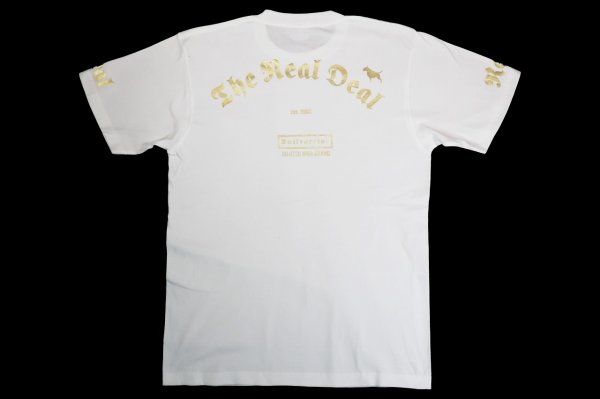 Photo2: BULL TERRIER T-Shirt THE White/Gold (2)