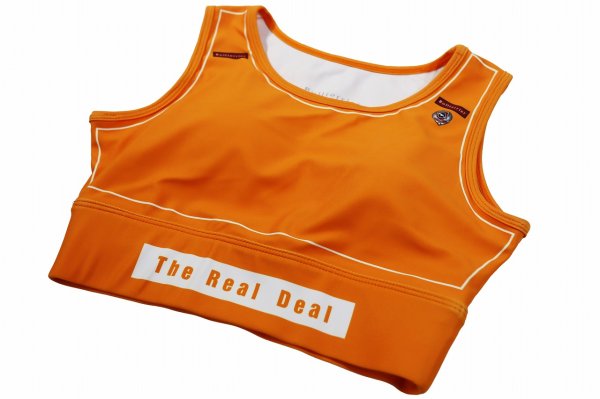 Photo3: BULL TERRIER Ladies Bra Top ATLETA Orange (3)