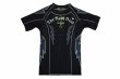 Photo5: BULL TERRIER Rash Guard LIGHTNING Short Sleeve Black (5)