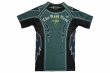 Photo5: BULL TERRIER Rash Guard LIGHTNING Short Sleeve Steel Green (5)