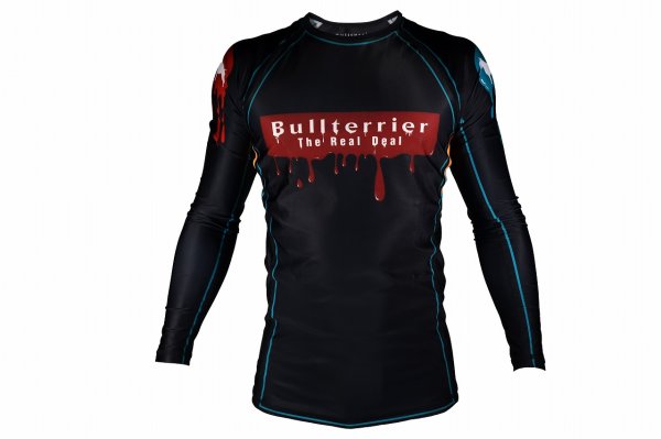 Photo1: BULL TERRIER Rash Guard PAINT Long Sleeve Black (1)