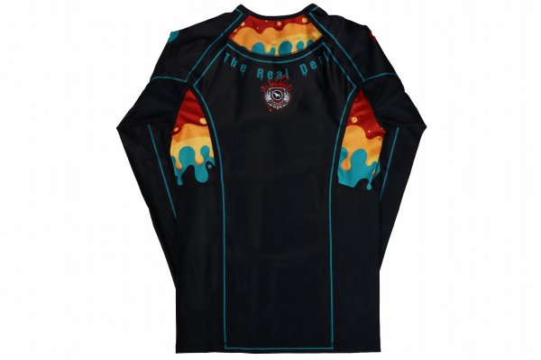 Photo5: BULL TERRIER Rash Guard PAINT Long Sleeve Black (5)