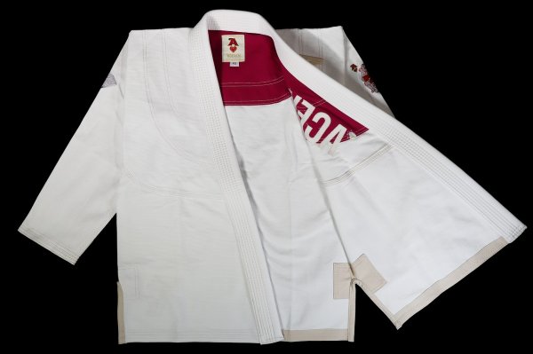 Photo2: ACEVEN Ladys Jiu-Jitsu Gi ACE OF HEARTS White (2)