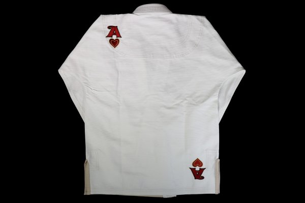 Photo3: ACEVEN Ladys Jiu-Jitsu Gi ACE OF HEARTS White (3)