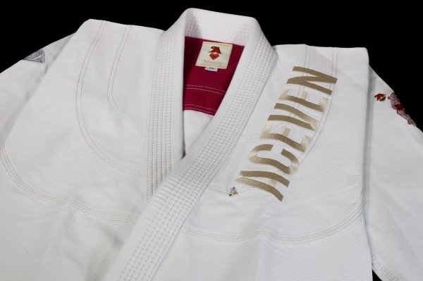Photo5: ACEVEN Ladys Jiu-Jitsu Gi ACE OF HEARTS White (5)