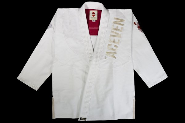 Photo1: ACEVEN Ladys Jiu-Jitsu Gi ACE OF HEARTS White (1)