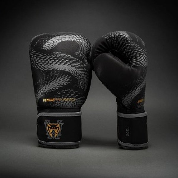 Photo2: VENUM Boxing Glove Matupa Black/Gray/Gold (2)