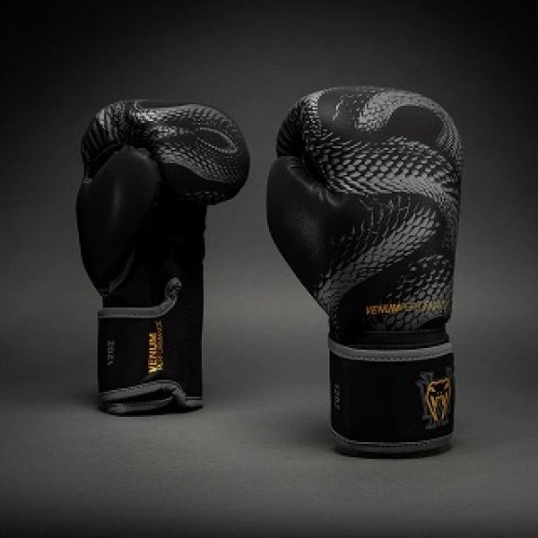 Photo1: VENUM Boxing Glove Matupa Black/Gray/Gold (1)