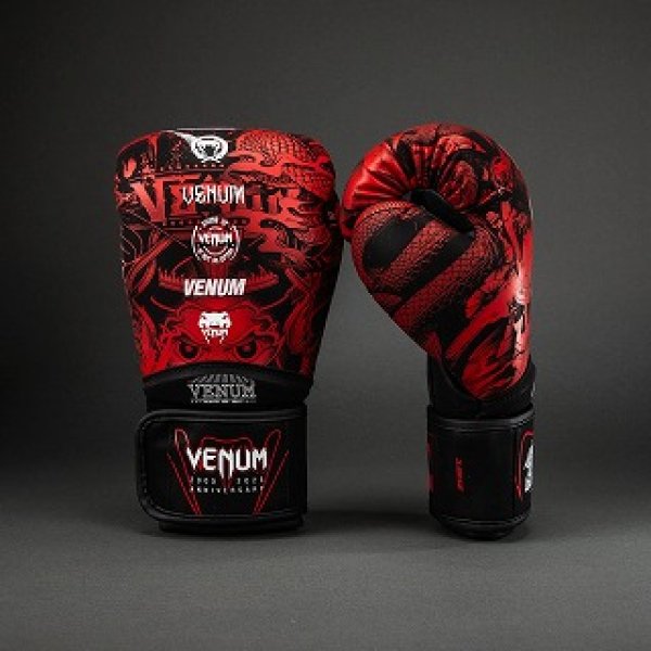 Photo1: VENUM Boxing Glove 20TH Anniversary Black/Red (1)