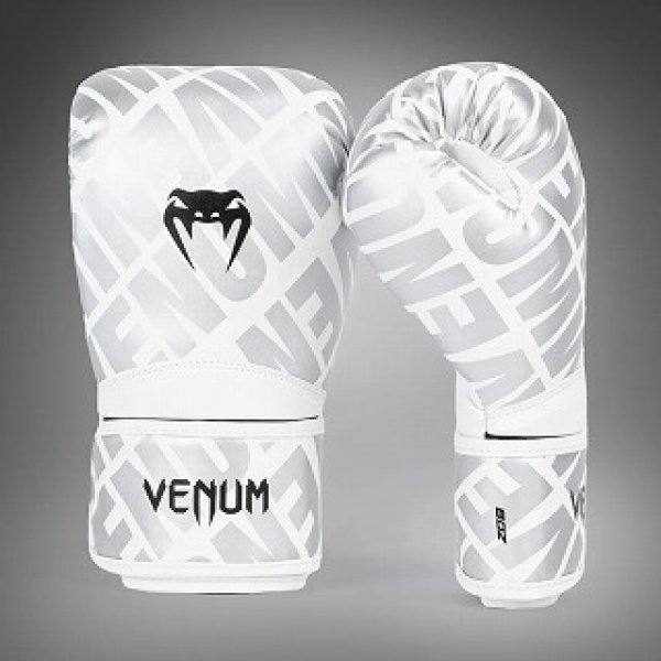 Photo2: VENUM Boxing Glove CONTENDER 1.5 XT White/Silver (2)