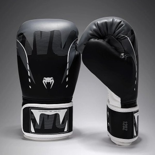 Photo1: VENUM Boxing Glove Adrenaline Black/Silver/Gray (1)