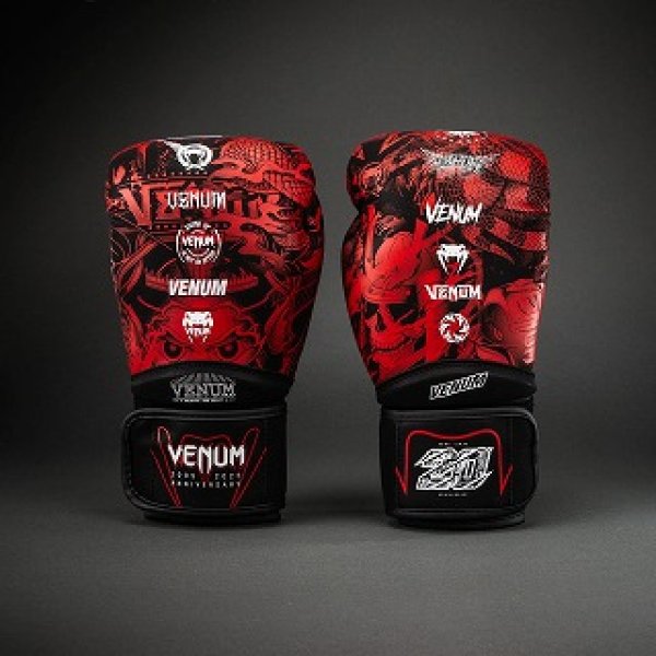 Photo3: VENUM Boxing Glove 20TH Anniversary Black/Red (3)