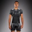 Photo1: VENUM Rashguard Adrenaline Short Sleeve Black/Silver Gray (1)
