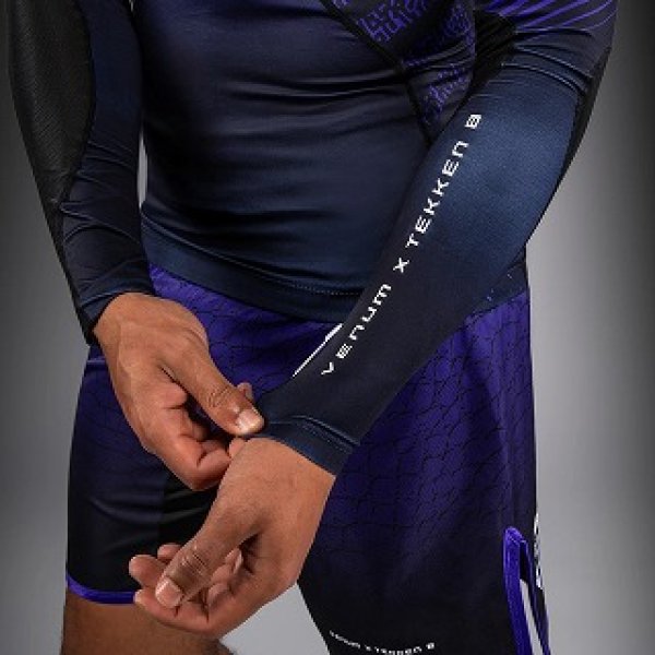 Photo7: VENUM x TEKKEN 8 Rashguard KAZUYA Long Sleeve Black/Purple (7)