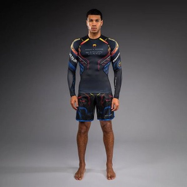 Photo7: VENUM x TEKKEN 8 Rashguard YOSHIMITSU Long Sleeve Black/Orange (7)
