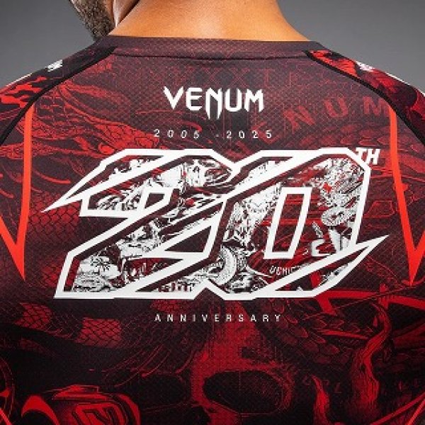 Photo7: VENUM Rashguard 20th Anniversary Short Sleeve Black/Red (7)