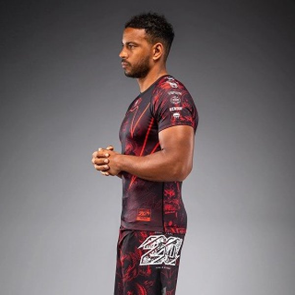 Photo2: VENUM Rashguard 20th Anniversary Short Sleeve Black/Red (2)