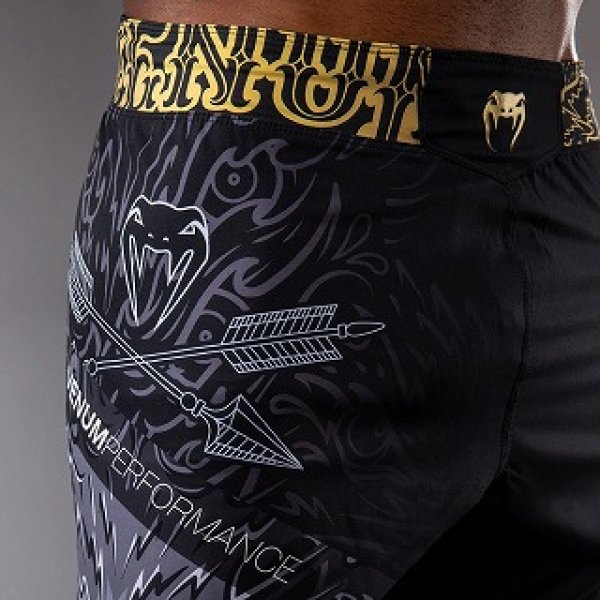 Photo6: VENUM Fight Shorts Wolf Atak Black/Gray (6)