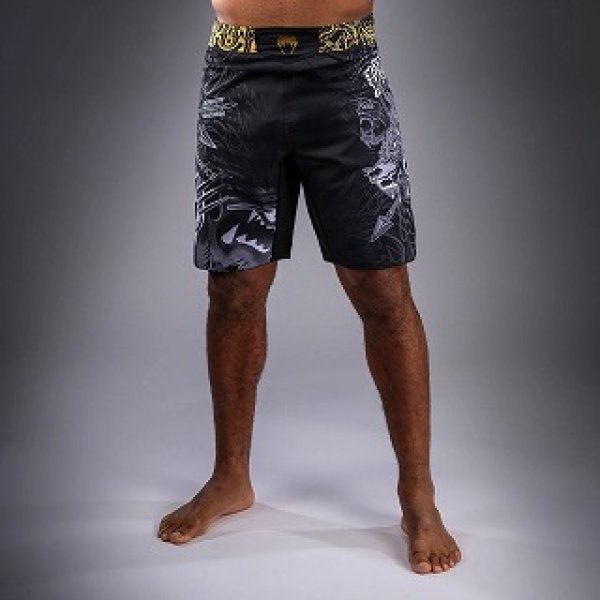 Photo1: VENUM Fight Shorts Wolf Atak Black/Gray (1)