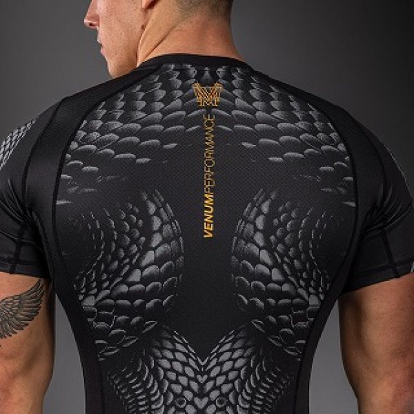 Photo6: VENUM Rashguard Matupa Long Sleeve Black/Gary/Gold (6)