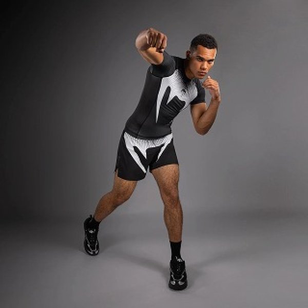 Photo7: VENUM Rashguard NOGI 2.0 Short Sleeve Black/White (7)