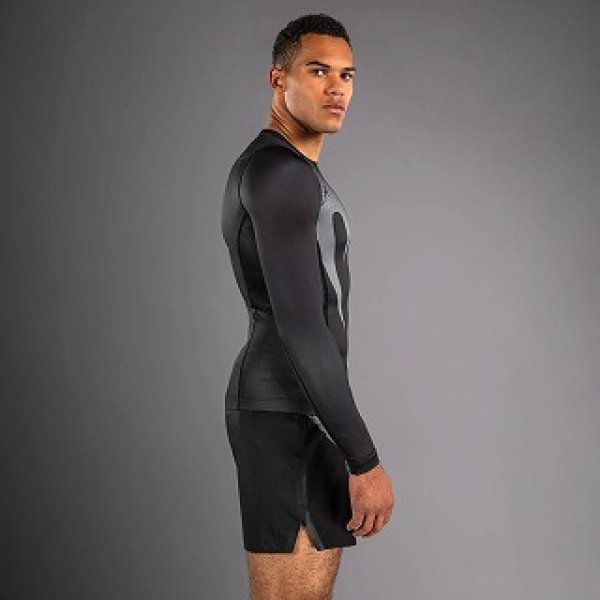 Photo4: VENUM Rashguard No Gi Long Sleeve Black/Silver Gray (4)
