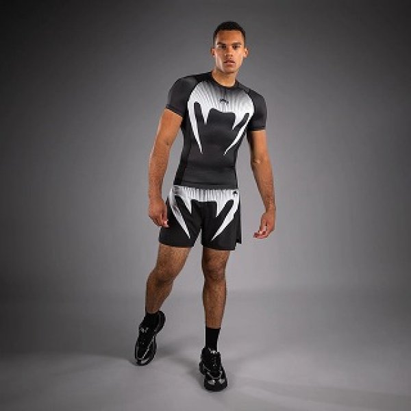 Photo5: VENUM Rashguard NOGI 2.0 Short Sleeve Black/White (5)