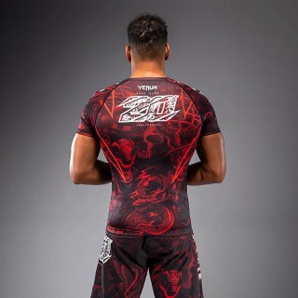 Photo4: VENUM Rashguard 20th Anniversary Short Sleeve Black/Red (4)