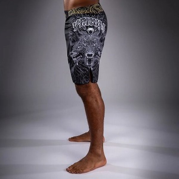 Photo3: VENUM Fight Shorts Wolf Atak Black/Gray (3)