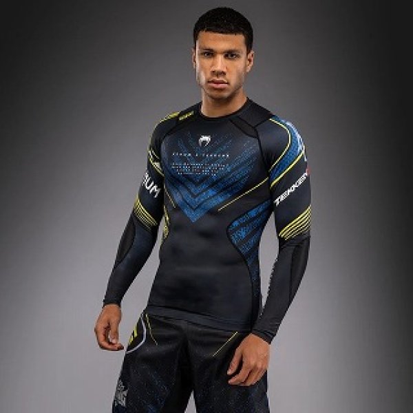 Photo2: VENUM x TEKKEN 8 Rashguard KING Long Sleeve Black/Yellow (2)