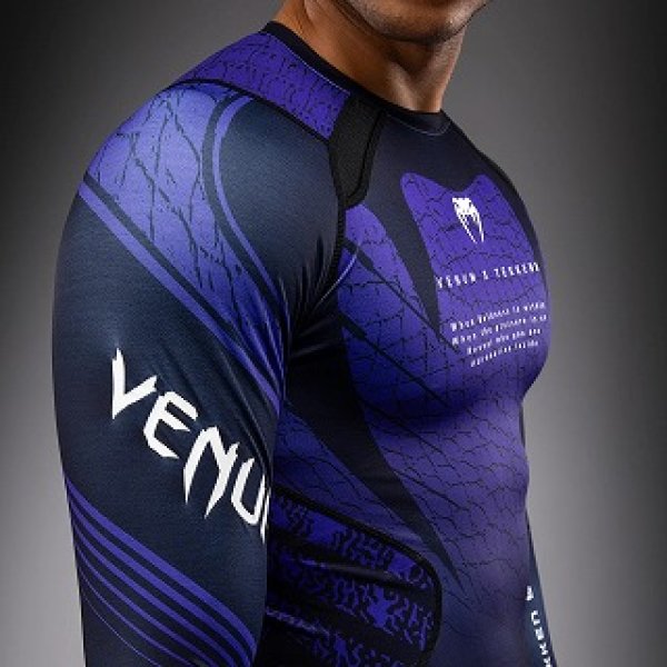 Photo6: VENUM x TEKKEN 8 Rashguard KAZUYA Long Sleeve Black/Purple (6)
