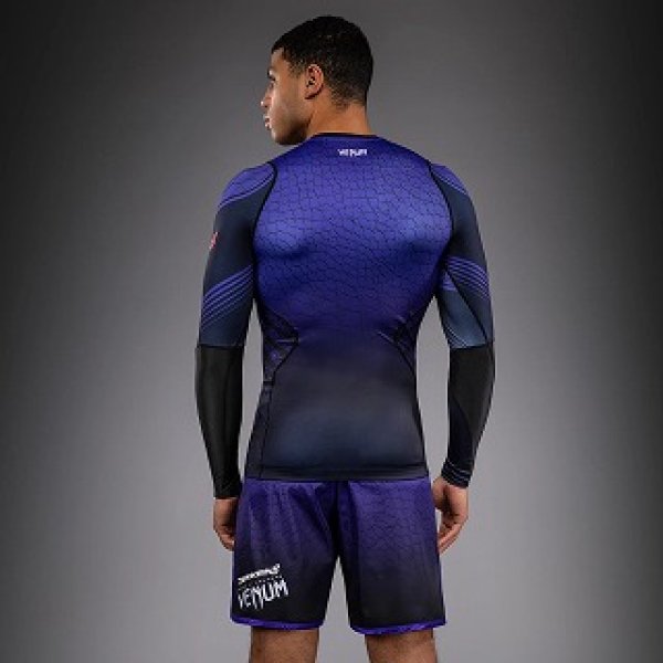 Photo4: VENUM x TEKKEN 8 Rashguard KAZUYA Long Sleeve Black/Purple (4)