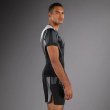 Photo2: VENUM Rashguard Adrenaline Short Sleeve Black/Silver Gray (2)