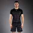Photo1: VENUM Rashguard No G-Fit Scales Short Sleeve Black/Charcoal Gray (1)