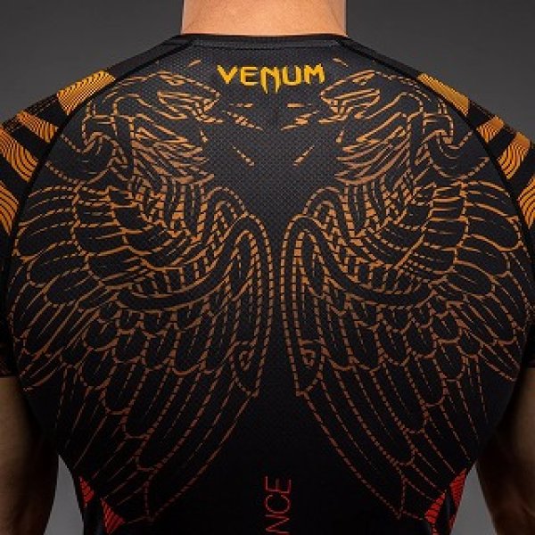 Photo5: VENUM Rashguard Quetzal Fury Short Sleeve Black/Fury Red/Tangerine (5)
