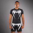 Photo1: VENUM Rashguard NOGI 2.0 Short Sleeve Black/White (1)
