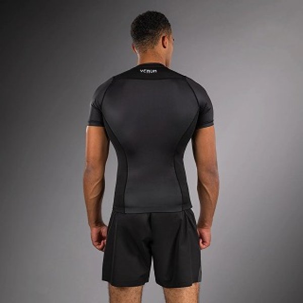 Photo3: VENUM Rashguard NOGI 2.0 Short Sleeve Black/White (3)