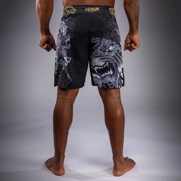 Photo4: VENUM Fight Shorts Wolf Atak Black/Gray (4)