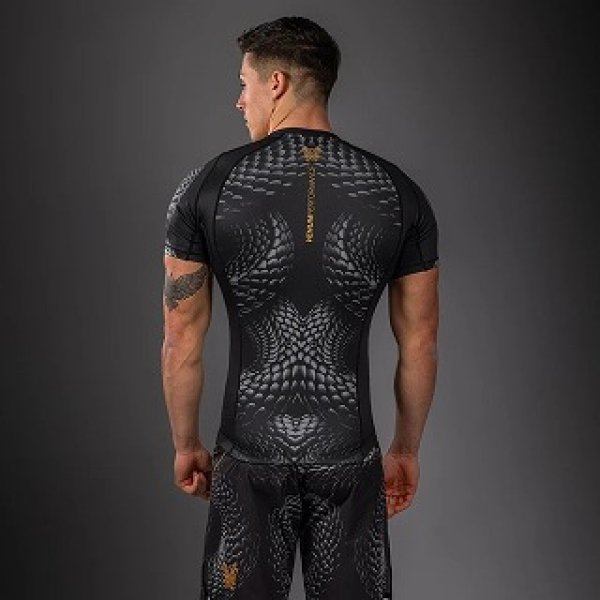 Photo5: VENUM Rashguard Matupa Long Sleeve Black/Gary/Gold (5)