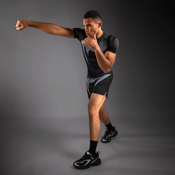Photo5: VENUM Rashguard NOGI 2.0 Short Sleeve Black/Silver Gray (5)
