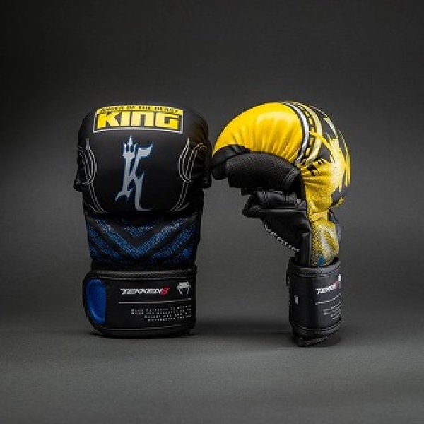 Photo1: VENUM x TEKKEN 8 Sparring MMA Glove KING Black/Yellow (1)