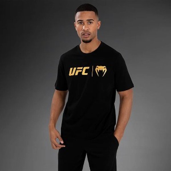 Photo1: VENUM T-Shirt UFC Classic Black/Gold  (1)