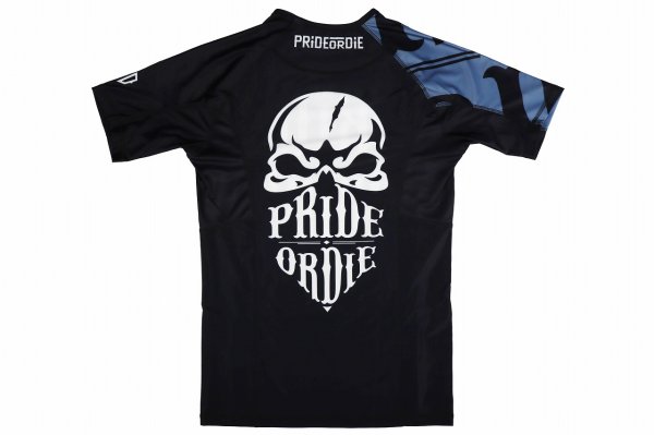 Photo5: PRiDEorDiE Rash Guard RECKLESS Short Sleeve Black (5)