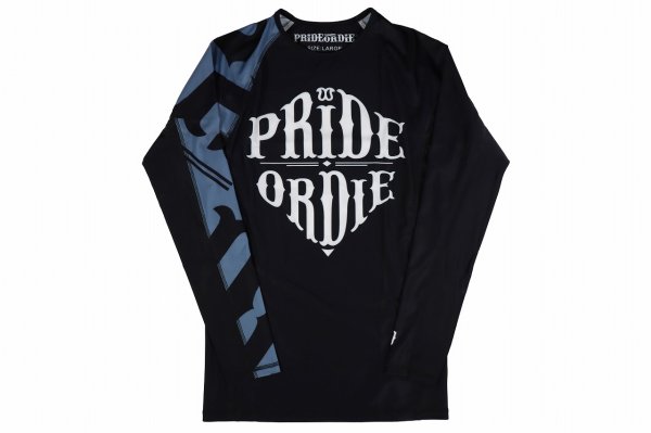 Photo4: PRiDEorDiE Rash Guard RECKLESS Long Sleeve Black (4)