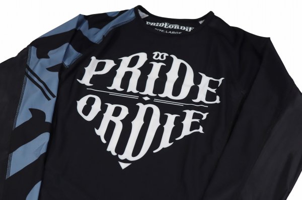 Photo6: PRiDEorDiE Rash Guard RECKLESS Long Sleeve Black (6)