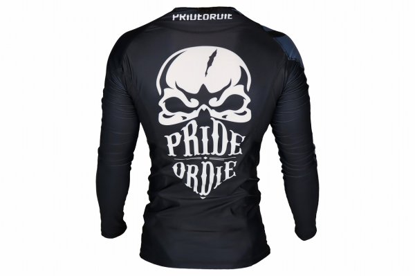Photo3: PRiDEorDiE Rash Guard RECKLESS Long Sleeve Black (3)