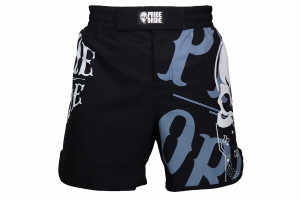 Photo1: PRiDEorDiE Fight Shorts RECKLESS Black (1)