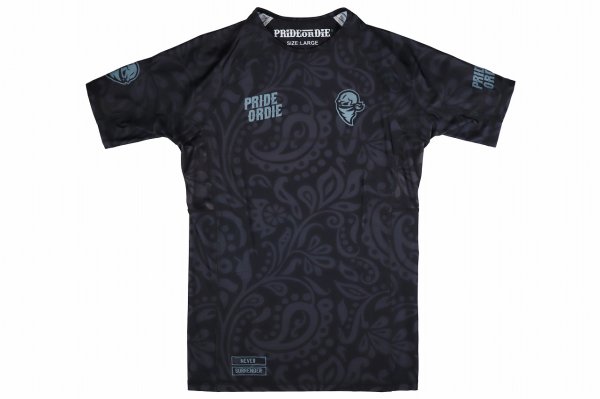 Photo4: PRiDEorDiE Rash Guard FEARLESS Short Sleeve Black (4)