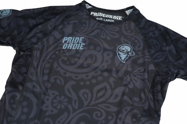 Photo6: PRiDEorDiE Rash Guard FEARLESS Short Sleeve Black (6)
